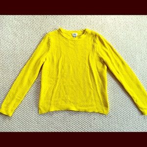 Yellow long sleeved sweater
